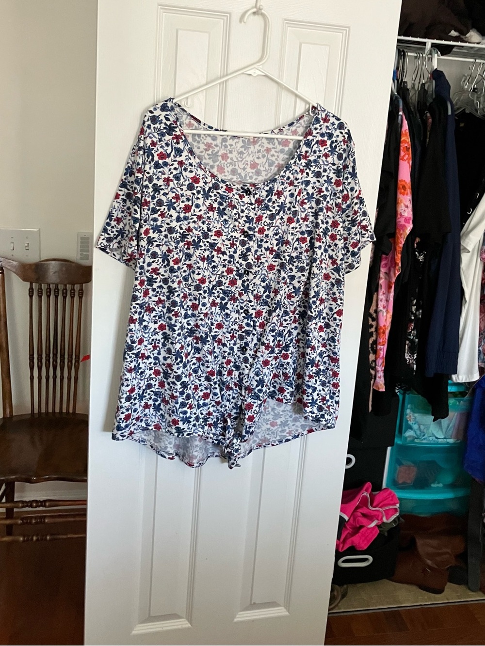 Above and Beyond Floral Print Tie Hem Top
